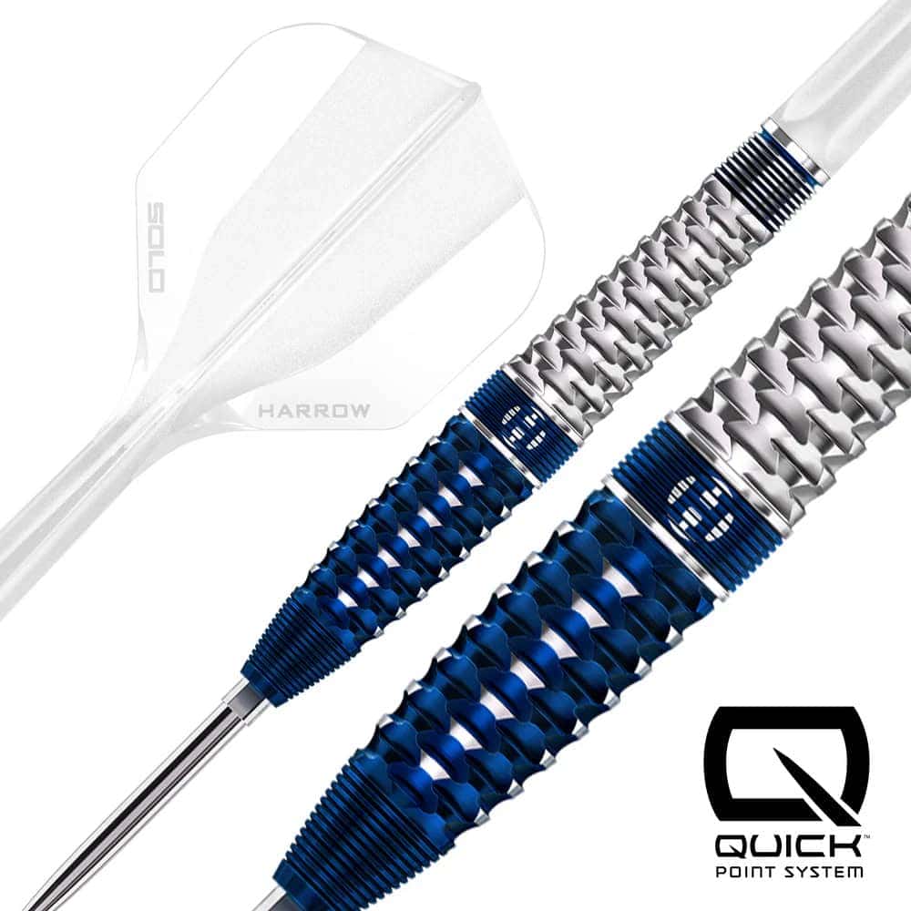 Harrows GEO 02 Quick Point Dart Set - 90% Tungsten - 23g - Black